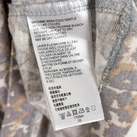 Maeve Anthropologie Women’s XS Tan Linen Leopard Puff Sleeve Top - Picture 5 of 9